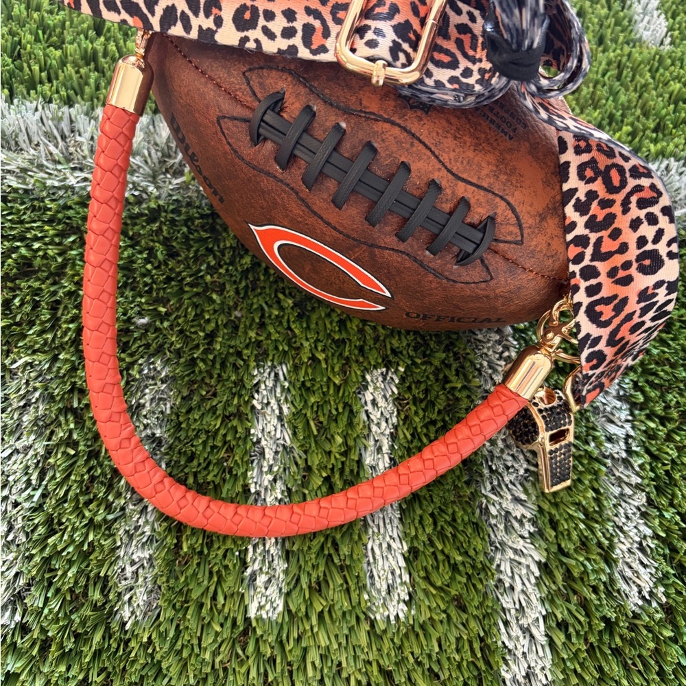Wilson Leopard Print Bag with Red Handle